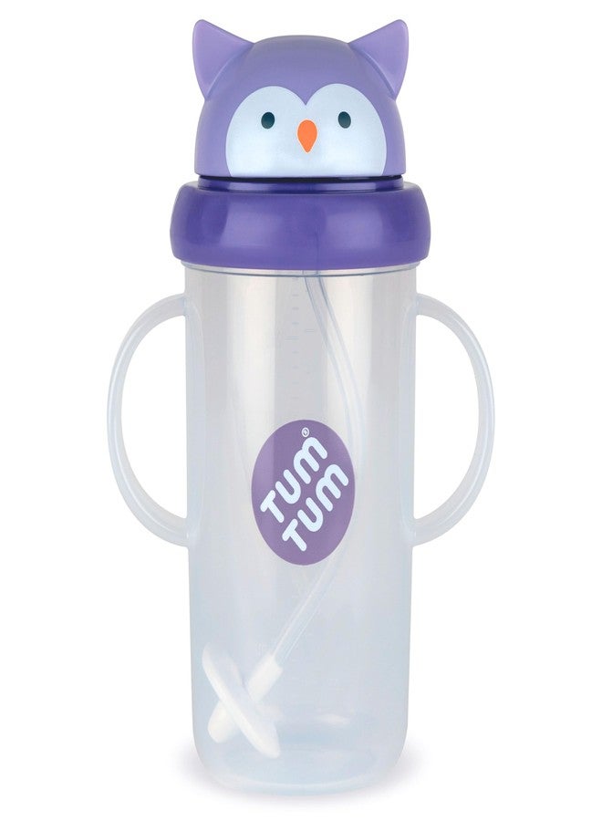 TUM TUM Tippy Up Free Flow Sippy Cup (No Valve), Sippy Cup for Toddlers, BPA Free (Olivia Owl 300ml) - Image 1
